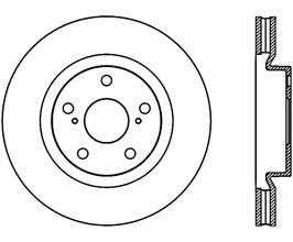 StopTech StopTech 07-17 Lexus ES350 / 13-17 Lexus ES300h SportStop Cryo Slotted & Drilled Right Front Rotor for Lexus ES XV60