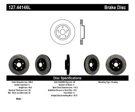 StopTech StopTech 07-09 Lexus ES 250/ES 300/ ES330/ES350 SportStop Slotted & Drilled Left Front Rotor for Lexus ES XV60