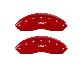 MGP Caliper Covers 4 Caliper Covers Engraved Front & Rear Red finish silver ch for Lexus GS 4