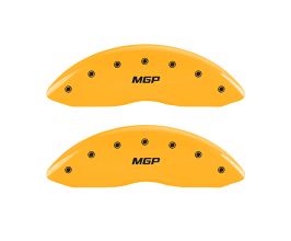 MGP Caliper Covers 4 Caliper Covers Engraved Front & Rear Yellow finish black ch for Lexus GS L10