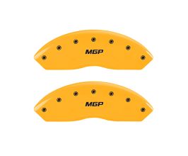 MGP Caliper Covers 4 Caliper Covers Engraved Front & Rear Yellow finish black ch for Lexus GS L10