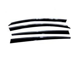 AVS 06-12 Lexus GS300 Ventvisor Low Profile Deflectors 4pc - Smoke w/Chrome Trim for Lexus GS S190