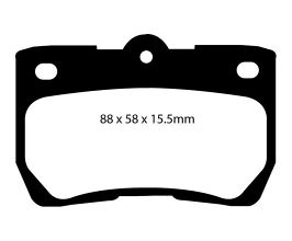 EBC 06-07 Lexus GS300 3.0 Yellowstuff Rear Brake Pads for Lexus GS S190