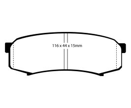 EBC 10+ Lexus GX460 4.6 Yellowstuff Rear Brake Pads for Lexus GS S190