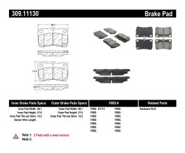 StopTech StopTech Performance 06 Lexus GS300/430 / 07-08 GS350 / 06-08 IS250/350 Rear Brake Pads for Lexus GS S190