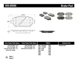 StopTech StopTech Performance 06 Lexus GS / 09-10 IS Front Brake Pads for Lexus GS S190