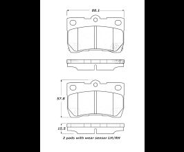 StopTech StopTech Street Touring 06 Lexus GS300/430 / 07-08 GS350 Rear Brake Pads for Lexus GS S190
