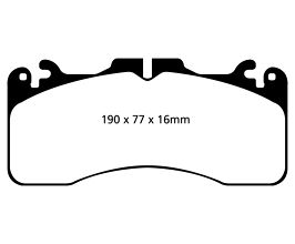 EBC 09+ Lexus LS460 4.6 Sport Greenstuff Front Brake Pads for Lexus GSF URL10