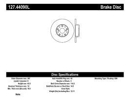 StopTech StopTech 00-05 Lexus IS300 / 02-09 Lexus SC430 / 98-05 GS300/GS350/GS400/GS430/GS450H SportStop Slo for Lexus IS 1