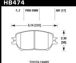 HAWK Ceramic Street Brake Pads for Lexus IS 3