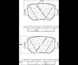 StopTech StopTech 14-15 Lexus IS Street Select Front Brake Pads for Lexus IS 3