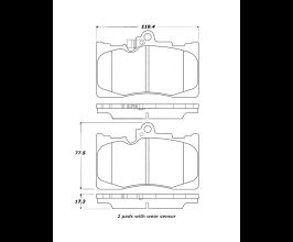 StopTech StopTech Street Touring 06 Lexus GS300/430 / 07-08 GS350 Front Brake Pads for Lexus IS 3