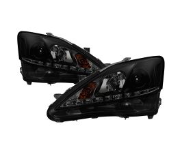 Spyder Lexus IS 250/350 2006-2010 Projector Headlights DRL Black Smoke PRO-YD-LIS06-DRL-BSM for Lexus IS XE20