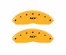 MGP Caliper Covers 4 Caliper Covers Engraved Front & Rear Yellow finish black ch