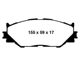 EBC 06-08 Lexus IS250 2.5 Greenstuff Front Brake Pads for Lexus IS XE20