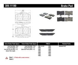StopTech StopTech Performance 06 Lexus GS300/430 / 07-08 GS350 / 06-08 IS350 Front Brake Pads for Lexus IS XE20