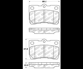 StopTech StopTech 06-13 Lexus IS250 Street Performance Rear Brake Pads for Lexus IS XE20