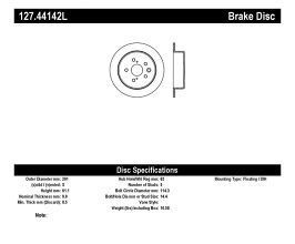 StopTech StopTech 06-10 Lexus IS 250/IS 300/IS 350 SportStop Slotted & Drilled Left Rear Rotor for Lexus IS XE20