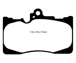 EBC 07-08 Lexus GS350 3.5 RWD Redstuff Front Brake Pads for Lexus IS XE30