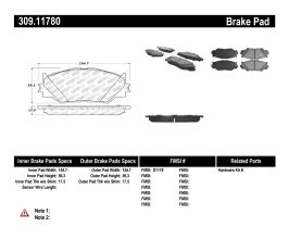 StopTech StopTech Performance 06-10 Lexus IS250 Front Brake Pads for Lexus IS XE30