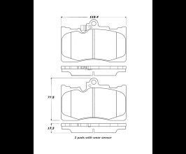 StopTech StopTech Street Touring 06 Lexus GS300/430 / 07-08 GS350 Front Brake Pads for Lexus IS XE30