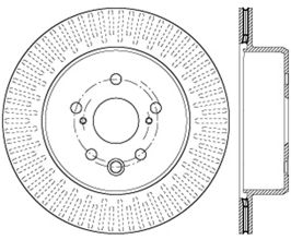 StopTech StopTech Lexus 13-15 GS350/14-15 IS350/13-15 GS350H/15 RC350 Right Rear Drilled Sport Brake Rotor for Lexus IS XE30