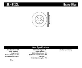 StopTech StopTech 02 Lexus ES250/300/330/350/06-12 IS250/300/350 Drilled Left Front Rotor for Lexus IS XE30