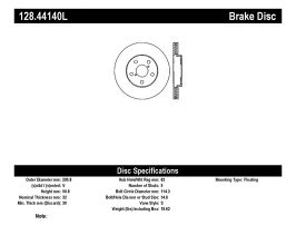 StopTech StopTech Drilled Sport Brake Rotor for Lexus IS XE30