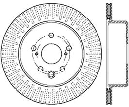 StopTech StopTech 13-14 Lexus GS300/350/400/430 Slotted Sport Rear Left Brake Rotor for Lexus IS XE30