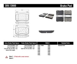 StopTech StopTech Performance 08-09 Lexus IS F Rear Brake Pads for Lexus ISF USE20
