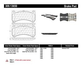 StopTech StopTech Performance 08-09 Lexus IS F Front Brake Pads for Lexus ISF USE20