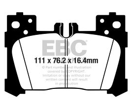 EBC 2018+ Lexus LC500 5.0L Redstuff Rear Brake Pads for Lexus LC Z100