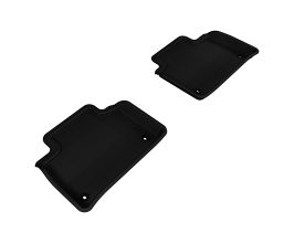 3D Mats 2007-2012 Lexus LS460 Kagu 2nd Row Floormats - Black for Lexus LS 4 Early