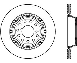 StopTech StopTech Sport Slot 07-09 Lexus LS460 / 09-12 Lexus LS Rear Left Slotted Cyro Rotor for Lexus LS 4 Late