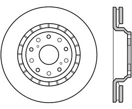 StopTech StopTech Sport Cross Drilled Brake Rotor - Front Right for Lexus LS XF40