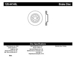StopTech StopTech Drilled Sport Brake Rotor for Lexus LS XF40
