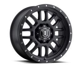 ICON Alpha 20x9 5x150 16mm Offset 5.625in BS 110.1mm Bore Satin Black Wheel for Lexus LX 3 Early