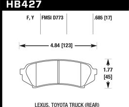 HAWK LTS Street Brake Pads for Lexus LX J100