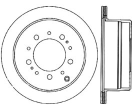 StopTech StopTech 98-07 Toyota Land Cruiser Rear Left Slotted Sport Cryo Brake Rotor for Lexus LX J100