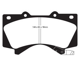 EBC 08+ Lexus LX570 5.7 Greenstuff Front Brake Pads for Lexus LX J200 Late