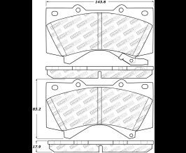 StopTech StopTech Street Select Brake Pads - Front for Lexus LX J200 Late