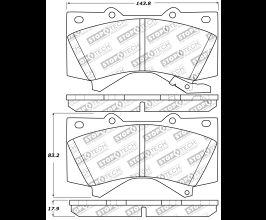 StopTech StopTech 13-18 Toyota Land Cruiser Performance Front Brake Pads for Lexus LX J200 Late