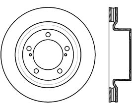 StopTech StopTech 17-18 Lexus LX SportStop Cryo Slotted & Drilled Front Left Rotor for Lexus LX J200 Late