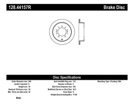 StopTech StopTech Drilled Sport Brake Rotor for Lexus LX J200 Late