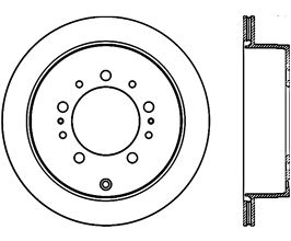 StopTech StopTech Sport Slot 08-13 Lexus LX450/470/570 / 07-12 Toyota Tundra Slotted Right Rear CRYO Rotor for Lexus LX J200 Late