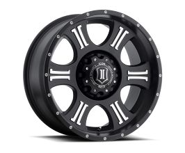 ICON Shield 20x9 5x150 16mm Offset 5.625in BS 110.1mm Bore Satin Black/Machined Wheel for Lexus LX J200 Late