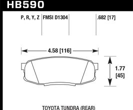 HAWK 08-10 Toyota Land Cruiser / 07-10 Tundra Super Duty Street Rear Brake Pads for Lexus LX J200