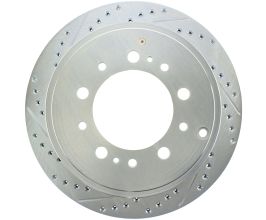StopTech StopTech Select Sport 13-17 Toyota Land Cruiser Drilled / Slotted Rear Passenger-Side Brake Rotor for Lexus LX J200