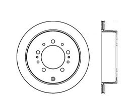 StopTech StopTech Power Slot 08-09 Lexus LX450/470/570 / 07-09 Toyota Tundra Slotted Left Rear Rotor for Lexus LX J200