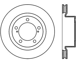 StopTech StopTech 08-13 Lexus LX 450/470/570 / 08-13 Land Cruiser Front Right Slotted CRYO-STOP Brake Rotor for Lexus LX J200